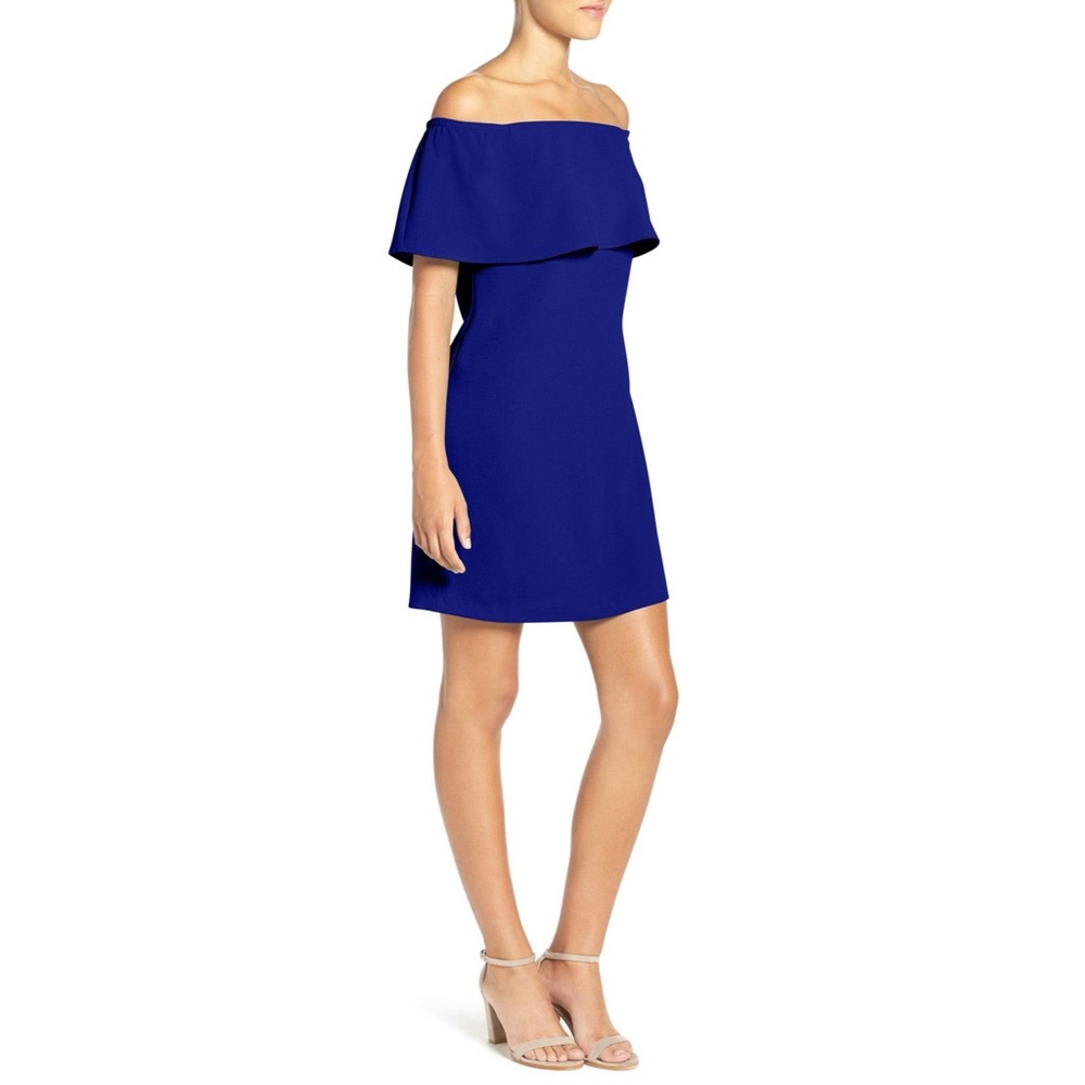 Blue Off-the-Shoulder Dress